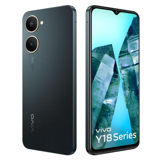 vivo Y18e (Space Black, 4GB RAM, 64GB Storage)
